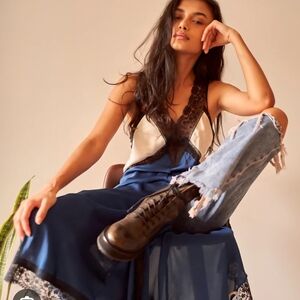 NWT, Free People Tri Me Midi Slip Dress, L